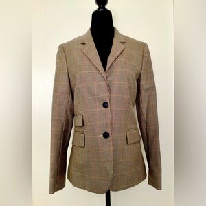 NEW! RAG & BONE - Houndstooth Plaid Beige Black Wool Equestrian Blazer - US 4-6